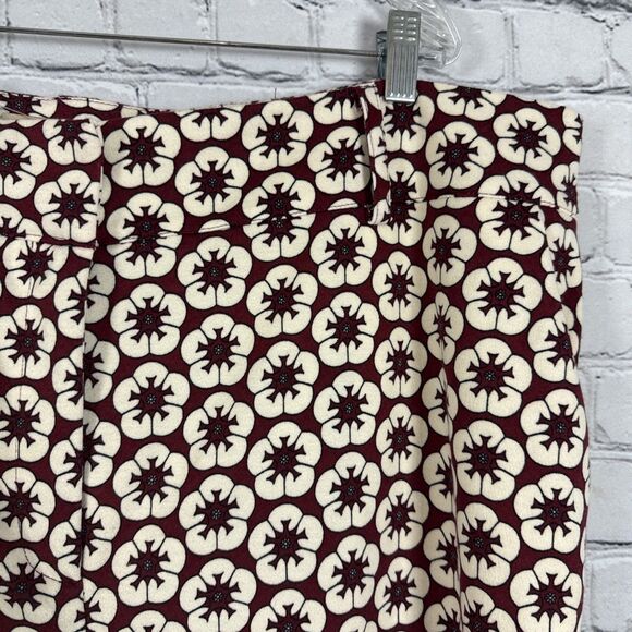 Gabi Fresh Giselle Floral Print Flare Bell Bottom Pants Womens 3X Burgundy Ivory - Picture 6 of 14